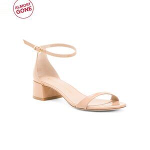 STUART WEITZMAN Adobe Made In Spain Patent Leather 75 Sandals